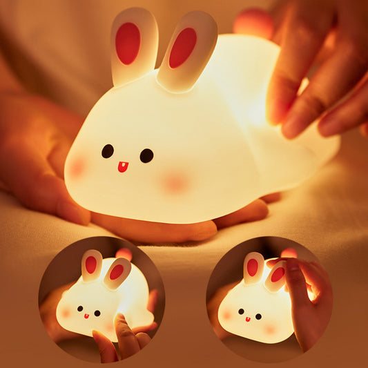 Cute LED Night Light Touch Sensor Cartoon Kid's Nightlights Rabbit