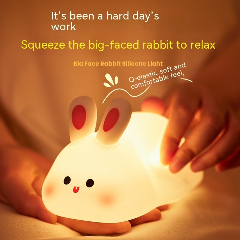Cute LED Night Light Touch Sensor Cartoon Kid's Nightlights Rabbit