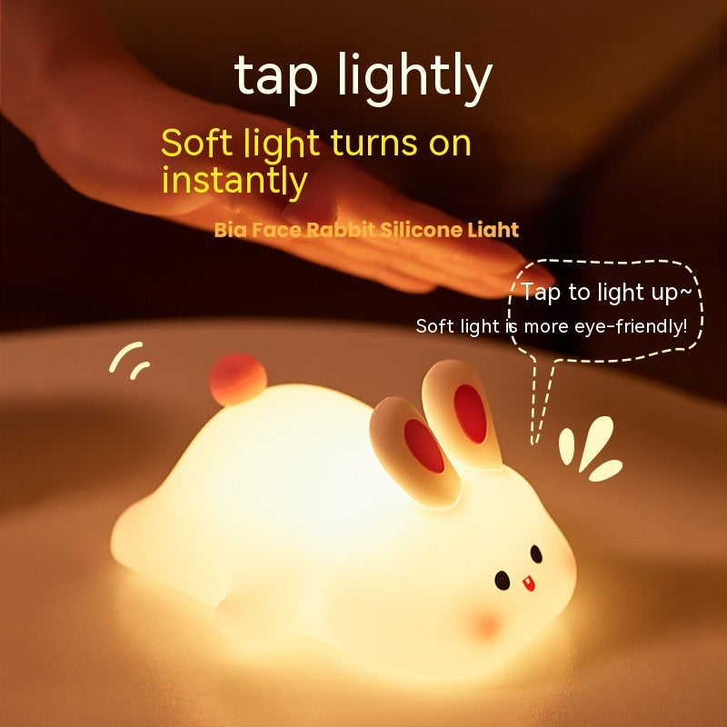 Cute LED Night Light Touch Sensor Cartoon Kid's Nightlights Rabbit