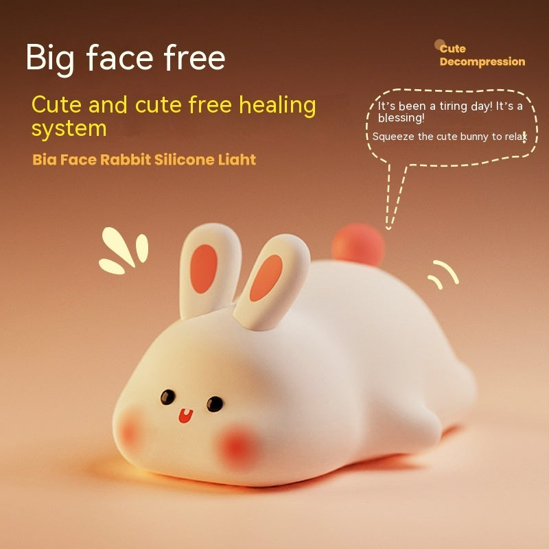Cute LED Night Light Touch Sensor Cartoon Kid's Nightlights Rabbit